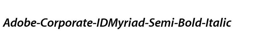 font Adobe-Corporate-IDMyriad-Semi-Bold-Italic download