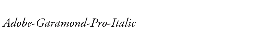 font Adobe-Garamond-Pro-Italic download