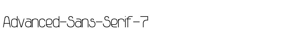 font Advanced-Sans-Serif-7 download
