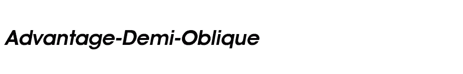 font Advantage-Demi-Oblique download