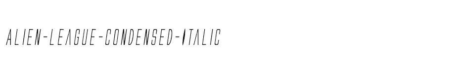 font Alien-League-Condensed-Italic download