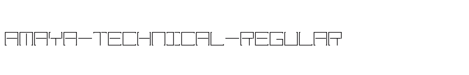 font Amaya-Technical-Regular download