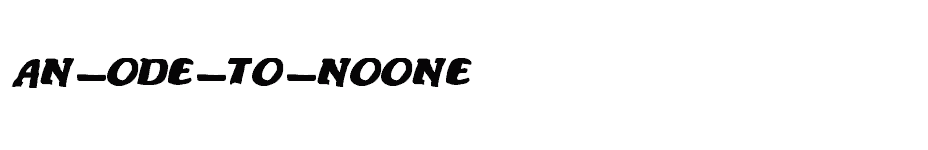 font An-ode-to-noone download