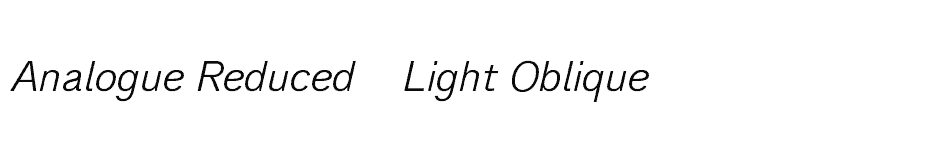 font Analogue-Reduced-46-Light-Oblique download