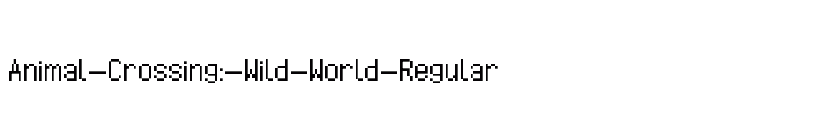 font Animal-Crossing:-Wild-World-Regular download