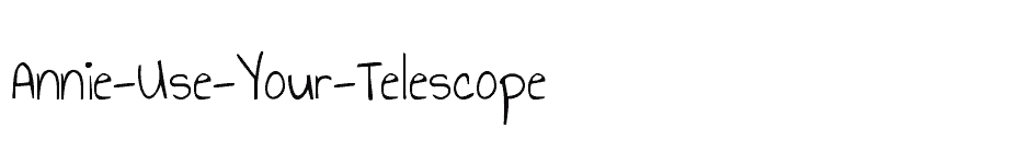 font Annie-Use-Your-Telescope download