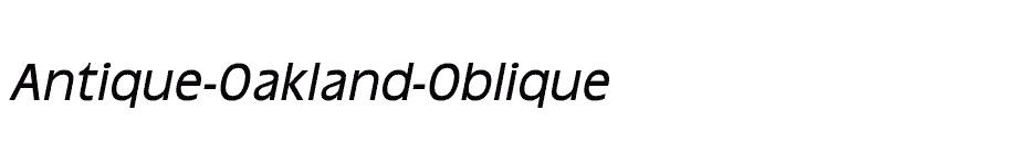 font Antique-Oakland-Oblique download