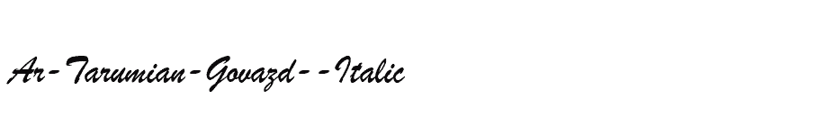 font Ar-Tarumian-Govazd--Italic download