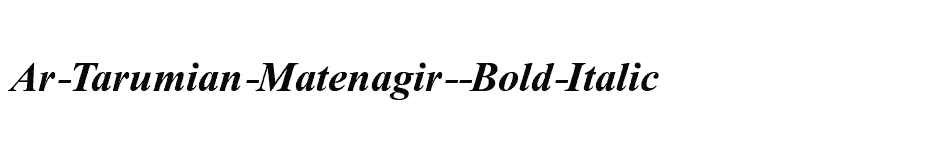 font Ar-Tarumian-Matenagir--Bold-Italic download