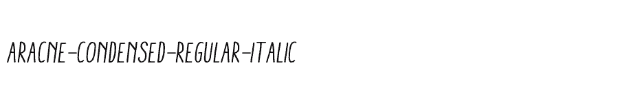 font Aracne-Condensed-Regular-Italic download