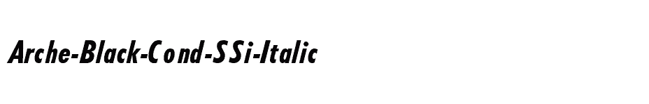 font Arche-Black-Cond-SSi-Italic download