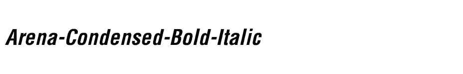 font Arena-Condensed-Bold-Italic download