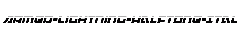 font Armed-Lightning-Halftone-Italic download