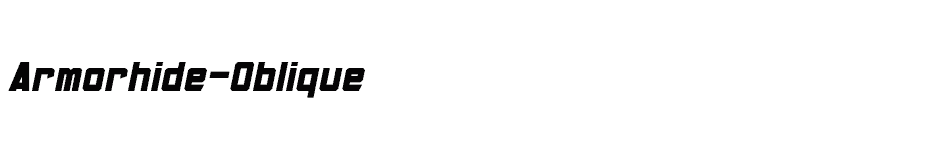 font Armorhide-Oblique download