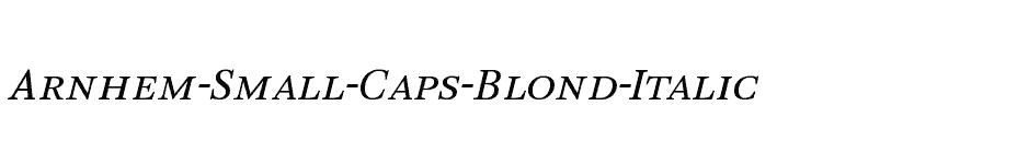 font Arnhem-Small-Caps-Blond-Italic download