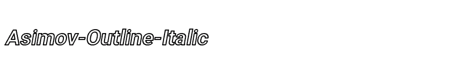 font Asimov-Outline-Italic download