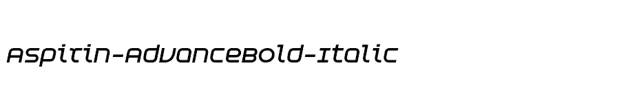 font Aspirin-AdvanceBold-Italic download