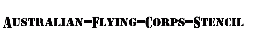 font Australian-Flying-Corps-Stencil download