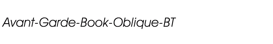 font Avant-Garde-Book-Oblique-BT download