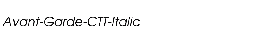 font Avant-Garde-CTT-Italic download