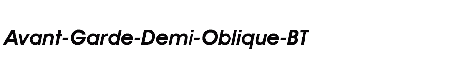 font Avant-Garde-Demi-Oblique-BT download