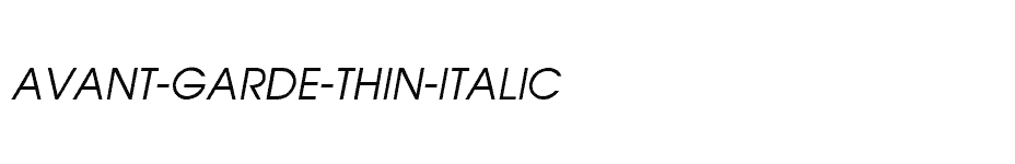 font Avant-Garde-Thin-Italic download