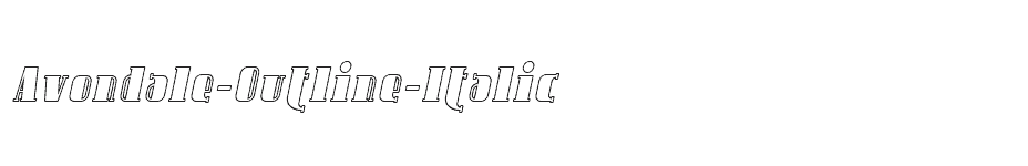 font Avondale-Outline-Italic download