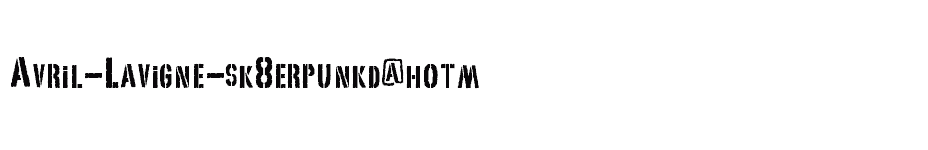 font Avril-Lavigne-(sk8erpunkd@hotm download