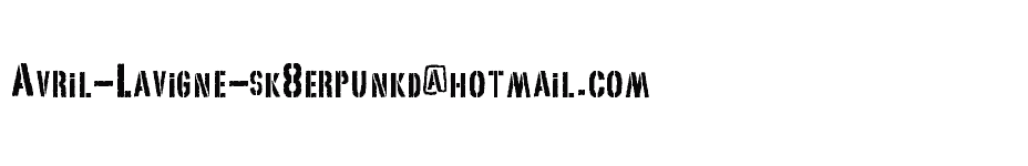 font Avril-Lavigne-(sk8erpunkd@hotmail.com) download