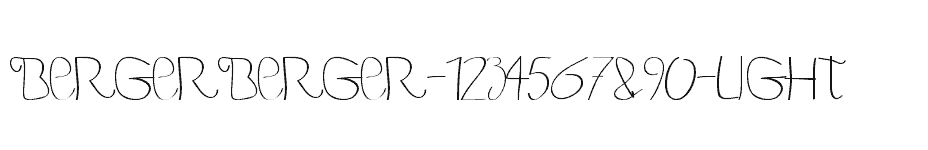 font BERGERBERGER-1234567890-Light download