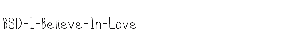 font BSD-I-Believe-In-Love download