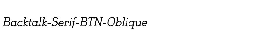 font Backtalk-Serif-BTN-Oblique download