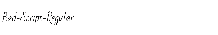 font Bad-Script-Regular download