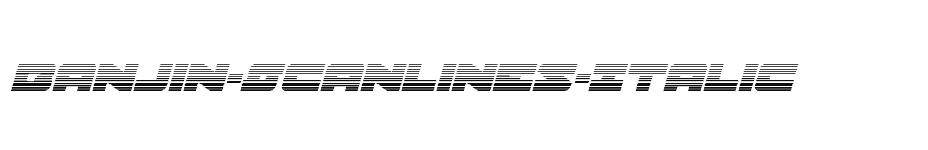 font Banjin-Scanlines-Italic download