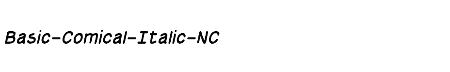 font Basic-Comical-Italic-NC download