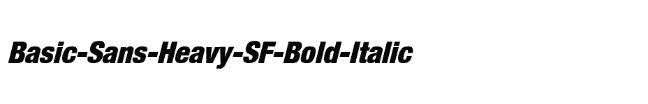 font Basic-Sans-Heavy-SF-Bold-Italic download