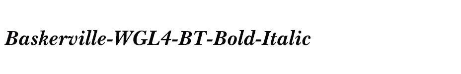 font Baskerville-WGL4-BT-Bold-Italic download
