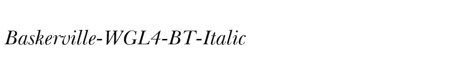 font Baskerville-WGL4-BT-Italic download