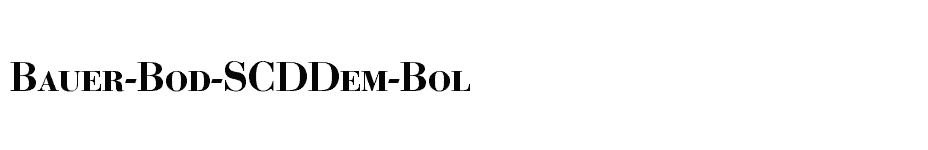 font Bauer-Bod-SCDDem-Bol download