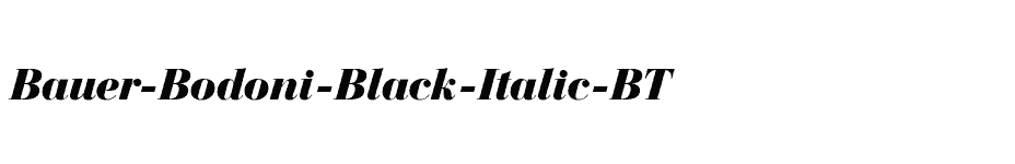 font Bauer-Bodoni-Black-Italic-BT download