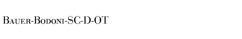 font Bauer-Bodoni-SC-D-OT download