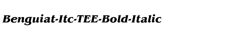 font Benguiat-Itc-TEE-Bold-Italic download