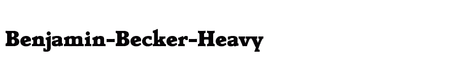 font Benjamin-Becker-Heavy download