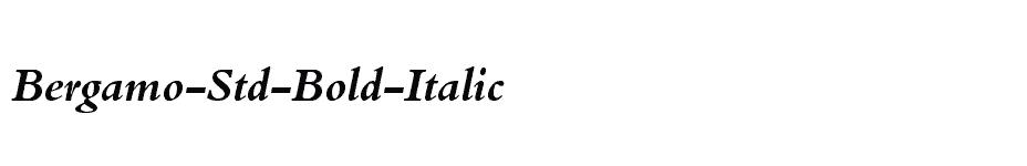 font Bergamo-Std-Bold-Italic download