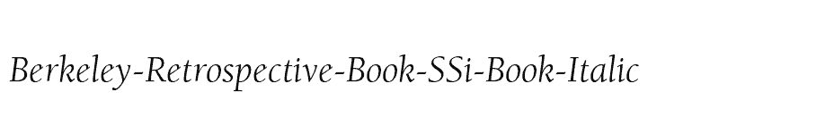 font Berkeley-Retrospective-Book-SSi-Book-Italic download