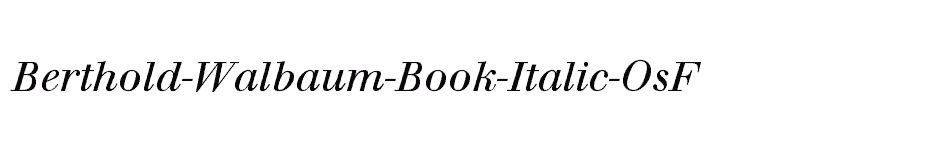 font Berthold-Walbaum-Book-Italic-OsF download