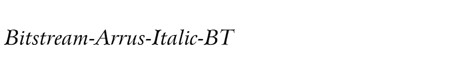 font Bitstream-Arrus-Italic-BT download