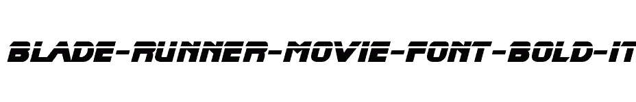 font Blade-Runner-Movie-Font-Bold-Italic download