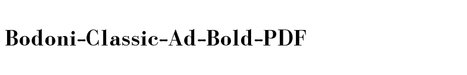 font Bodoni-Classic-Ad-Bold-PDF download