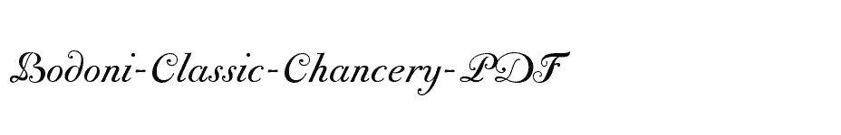 font Bodoni-Classic-Chancery-PDF download